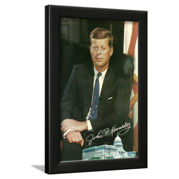 John F Kennedy Jfk Usa American President Photo Wall Art Print Framed 12x16 